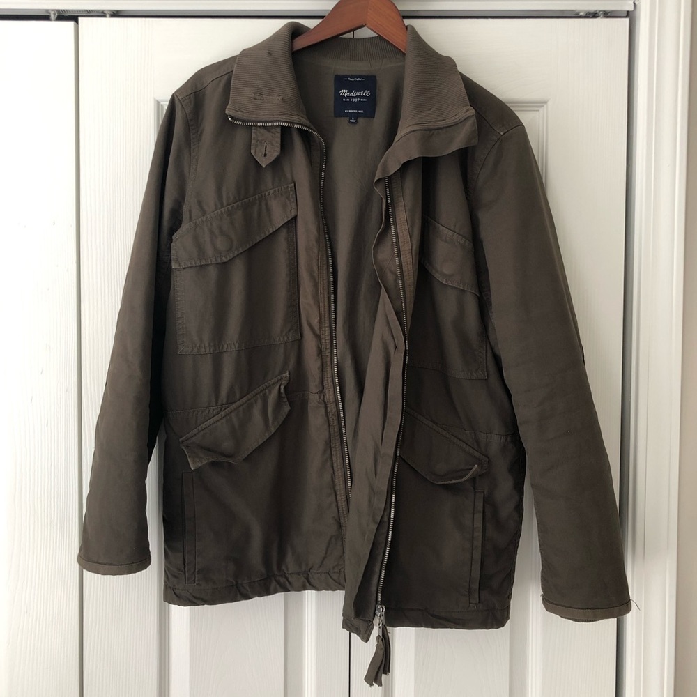 Madewell military style bomber jacket